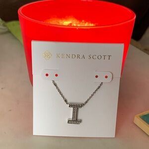 Kendra Scott Silver 'I' Pendant Necklace